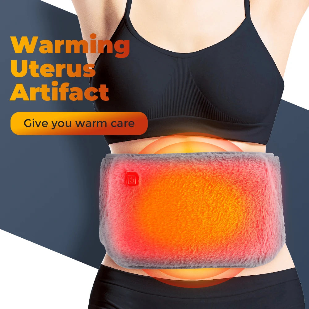 Electric Uterus Warming Belt Waist Hand Warmer Gloves Heating Pad Graphene 3-Level Temp Office/Travel/Cold Day Menstrual Relief