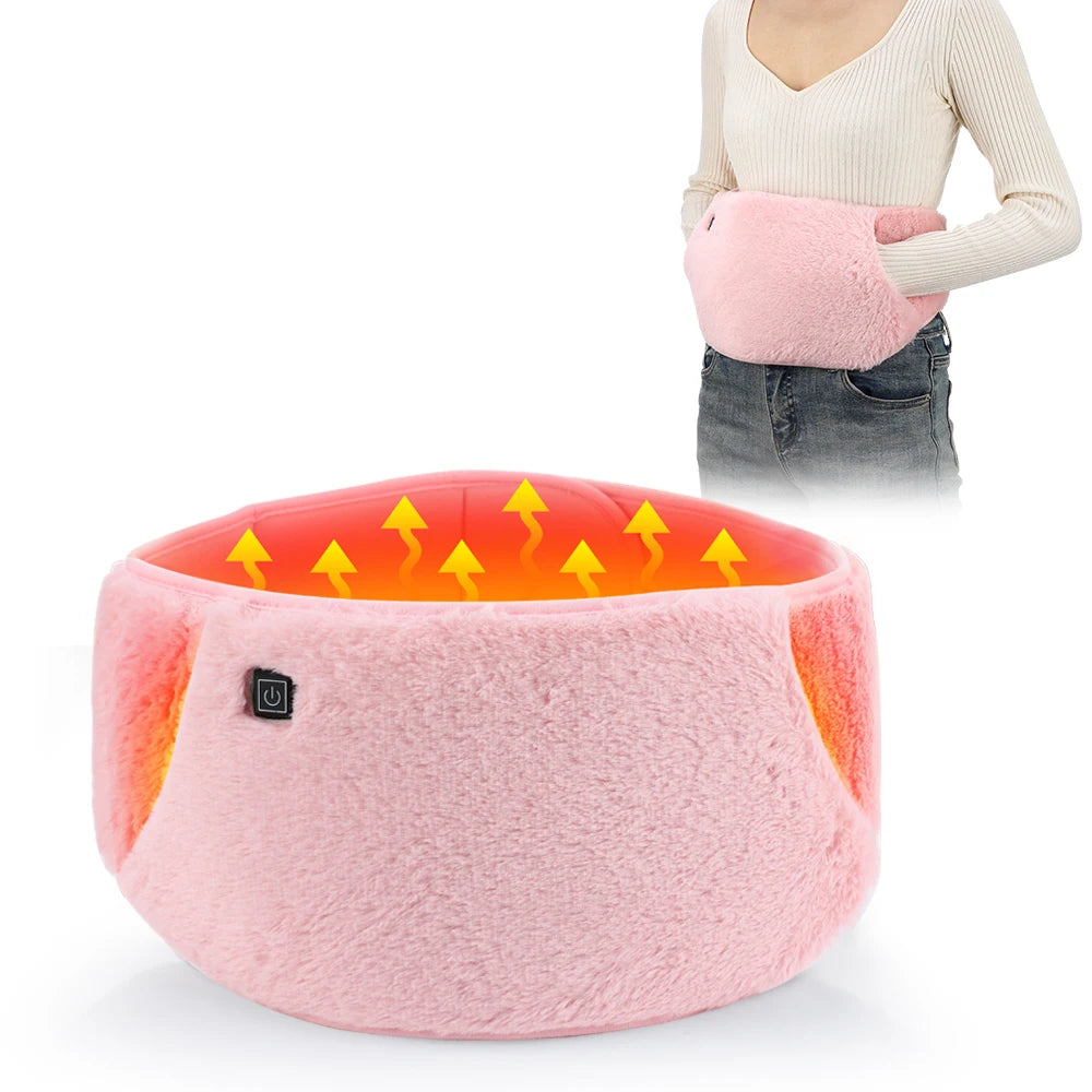 Electric Uterus Warming Belt Waist Hand Warmer Gloves Heating Pad Graphene 3-Level Temp Office/Travel/Cold Day Menstrual Relief