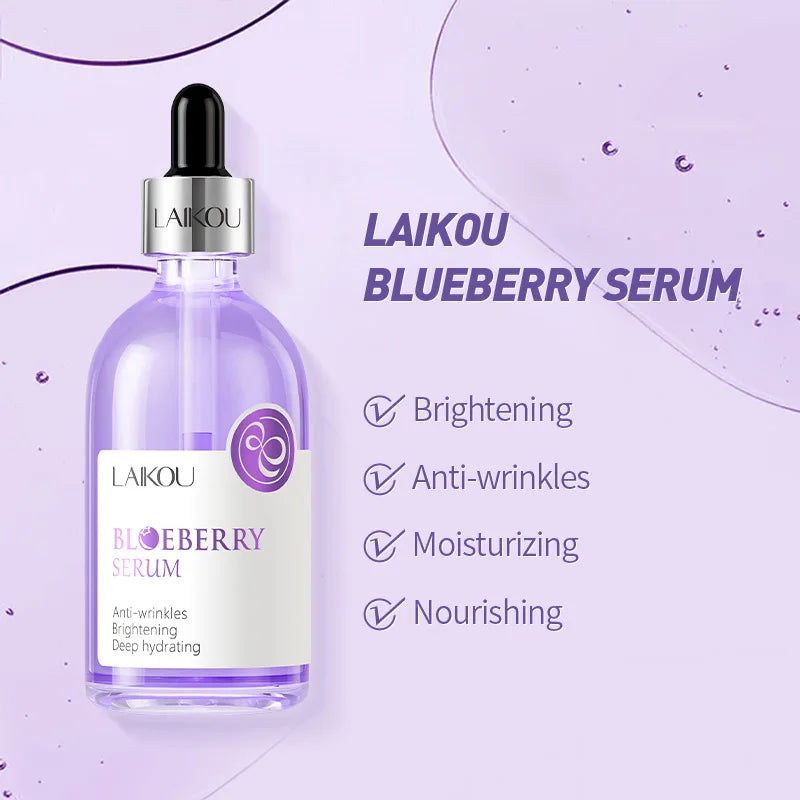 100Ml Blueberry Face Essence Refreshing Hyaluronic Acid Facial Serum Shrink Pores Oil-Control Moisturizing Skin Care Products