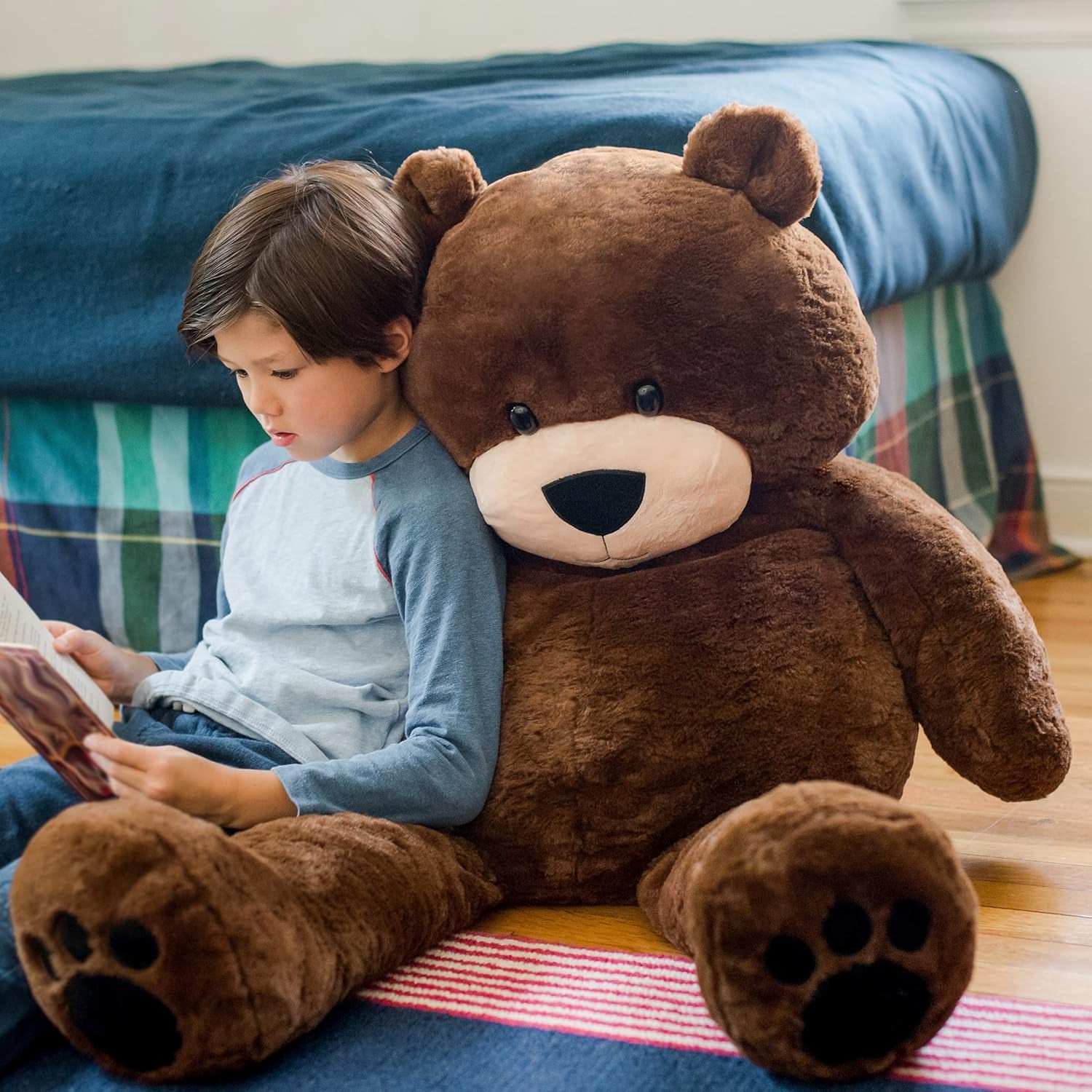 ®| Sqoosh2Poof™| Jumbo Plush Character Compressed inside Small Box | 54" Bear