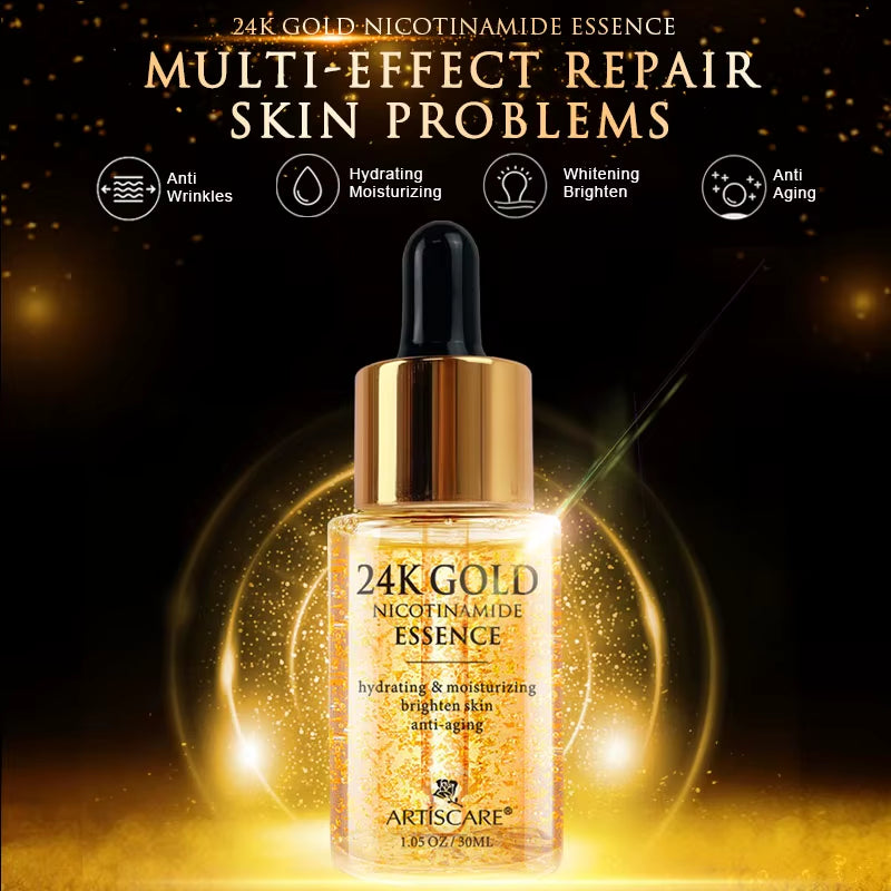 24K Gold Serum 3Pcs/Set for Facial Care Eye Cream Moisturizing Face Essence Skin Care Products