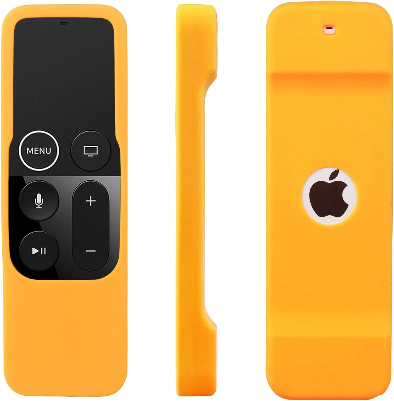 [2 Pack] anti Slip Remote Protective Case Compatible for Apple TV 4K 4Th Generation Siri Remote Controls -  Silicone Skidproof Shockproof Cover Skin for TV 4 4K Remote (Red + Orange)