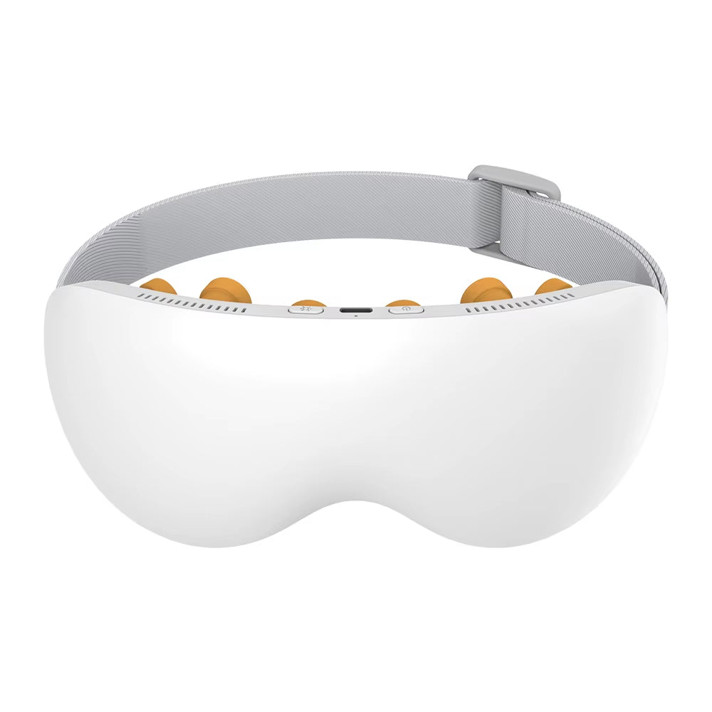 Eye Massager with Cooling 12 Vibration Node Rechargeable Relaxation Eye Care Device with Bluetooth for Puffiness Improve Sleep
