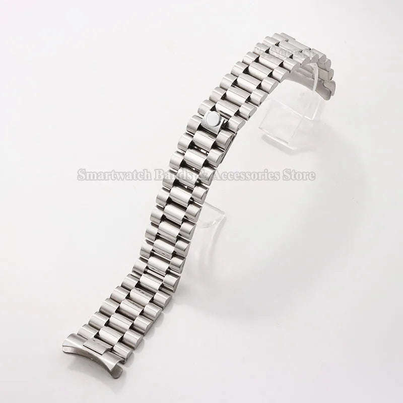 20Mm Stainless Steel Watch Strap for Rolex for Water Ghost Wrist Band Curved End Silver Gold Bracelet Men Women Sport Watch Band