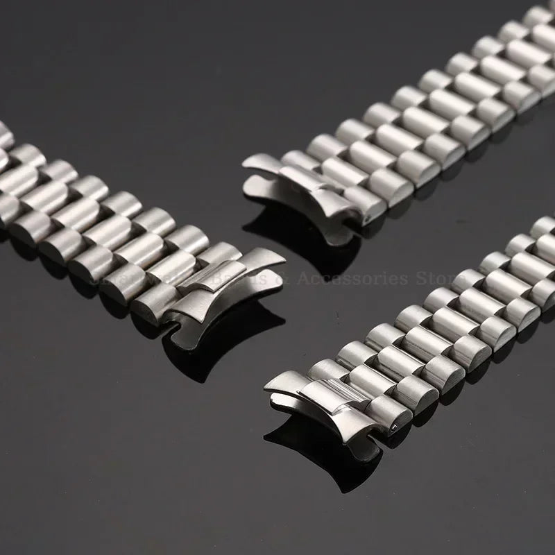 20Mm Stainless Steel Watch Strap for Rolex for Water Ghost Wrist Band Curved End Silver Gold Bracelet Men Women Sport Watch Band