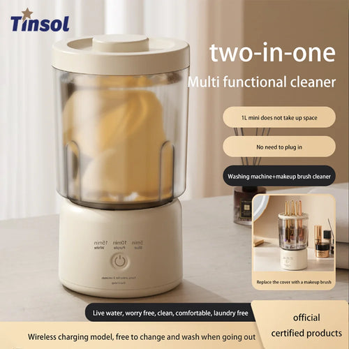 1.6L Mini Power Washer 4000Mah 3-Speed Adjustable for Travel Socks Underwear Cordless Portable Clothes Washing Cups