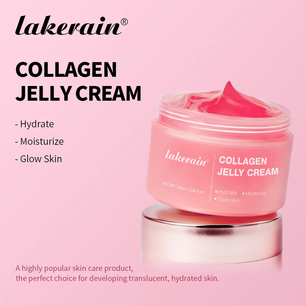 100G Collagen Jelly Cream Hydrolyzed Collagen Soft Moist Jelly Essence Shrinks Pores Moisturizing Smooth Skin Care Products