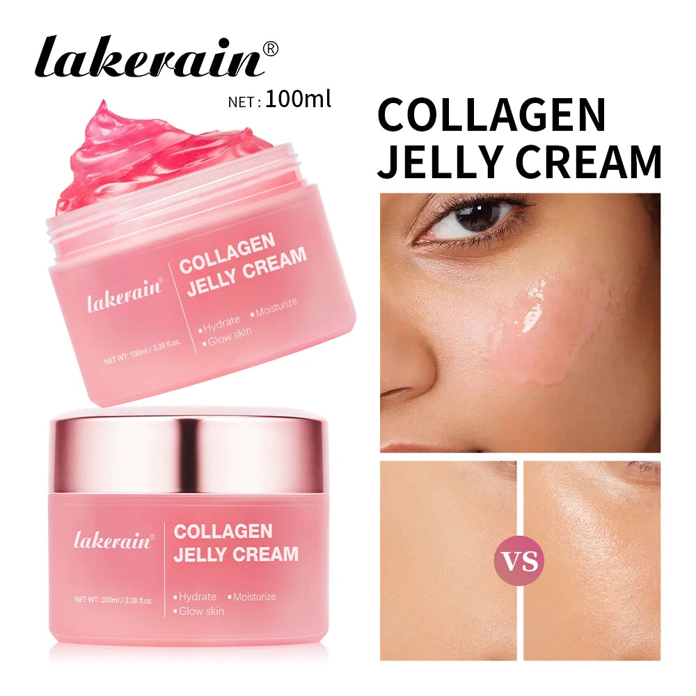 100G Collagen Jelly Cream Hydrolyzed Collagen Soft Moist Jelly Essence Shrinks Pores Moisturizing Smooth Skin Care Products