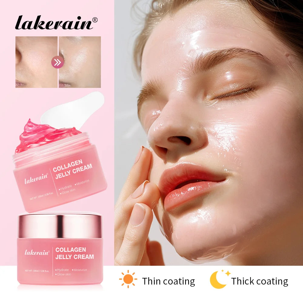 100G Collagen Jelly Cream Hydrolyzed Collagen Soft Moist Jelly Essence Shrinks Pores Moisturizing Smooth Skin Care Products