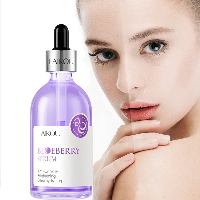 100Ml Blueberry Face Essence Refreshing Hyaluronic Acid Facial Serum Shrink Pores Oil-Control Moisturizing Skin Care Products